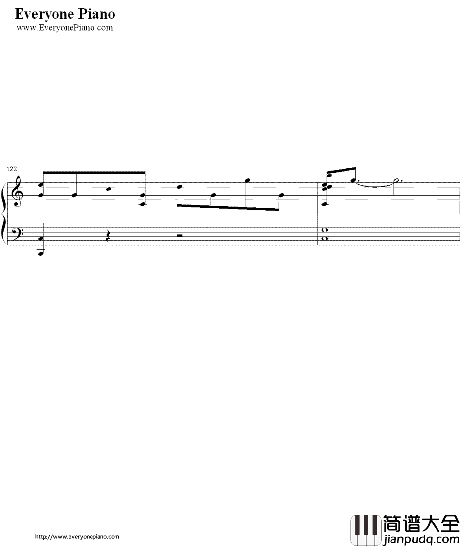 樱花花瓣(桜の花びらたち)钢琴谱_AKB48