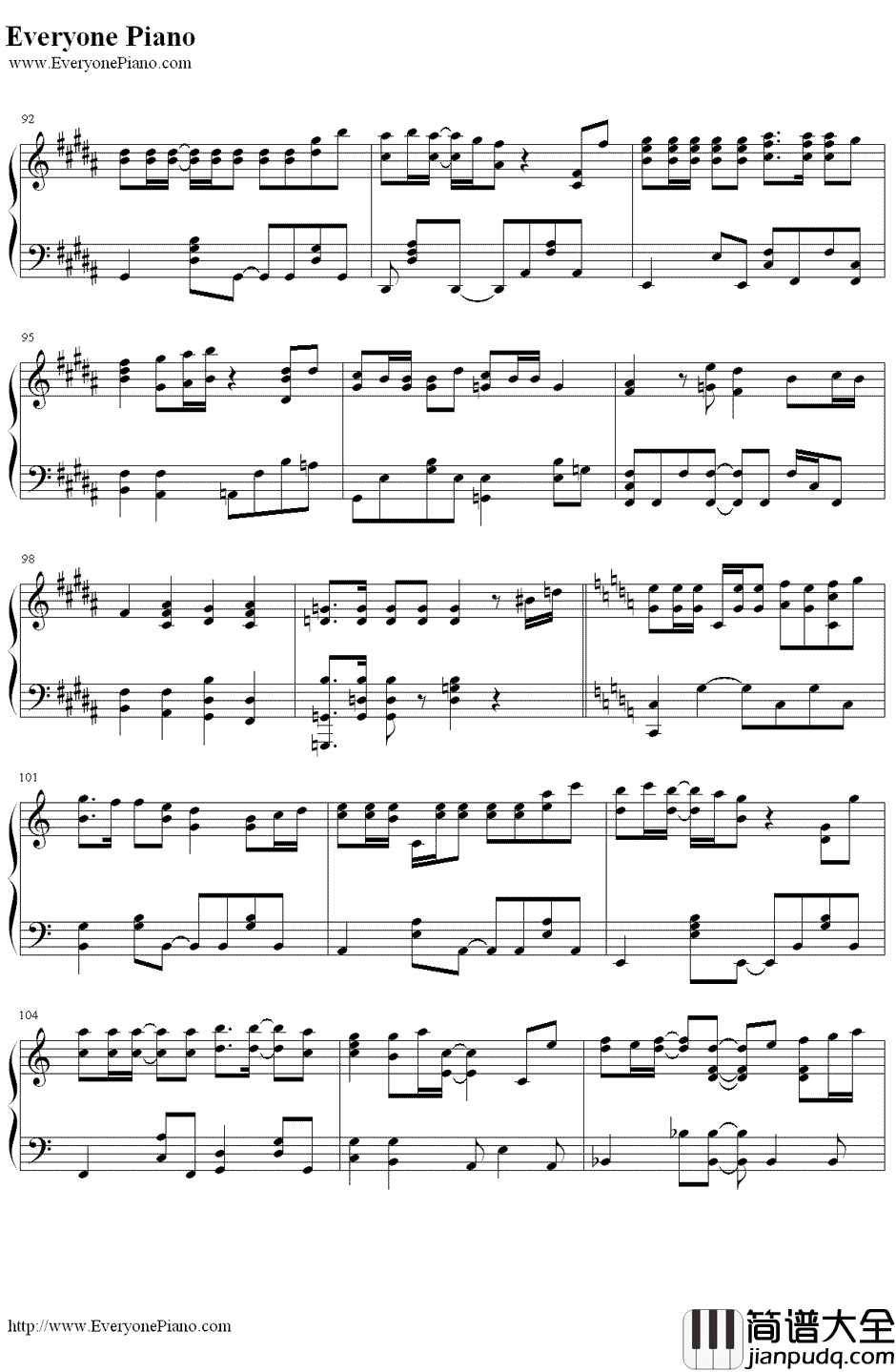 樱花花瓣(桜の花びらたち)钢琴谱_AKB48