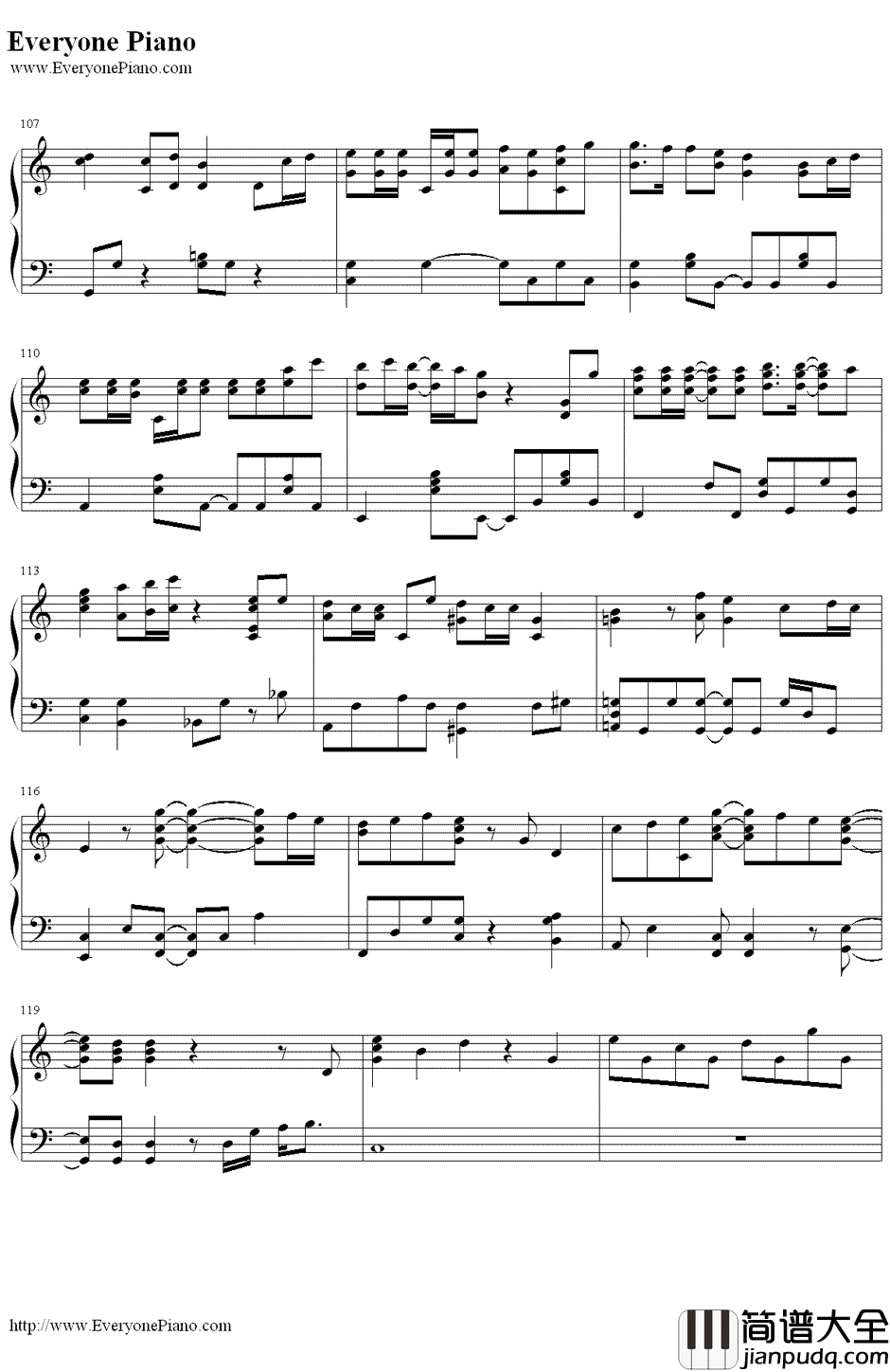 樱花花瓣(桜の花びらたち)钢琴谱_AKB48