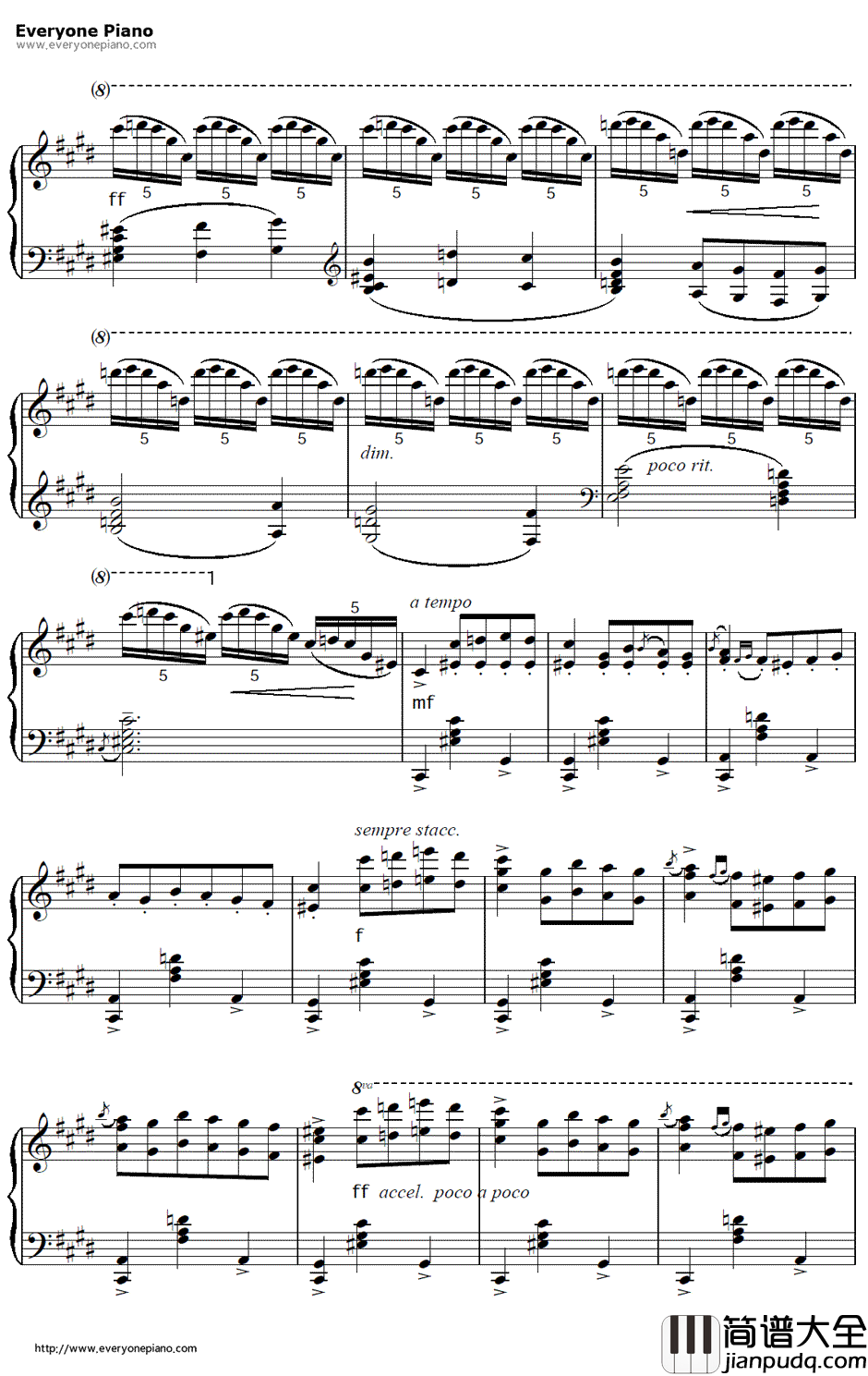 Malaguena钢琴谱_ErnestoLecuona