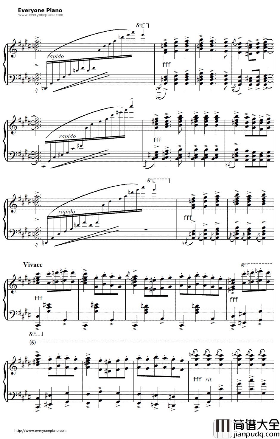 Malaguena钢琴谱_ErnestoLecuona