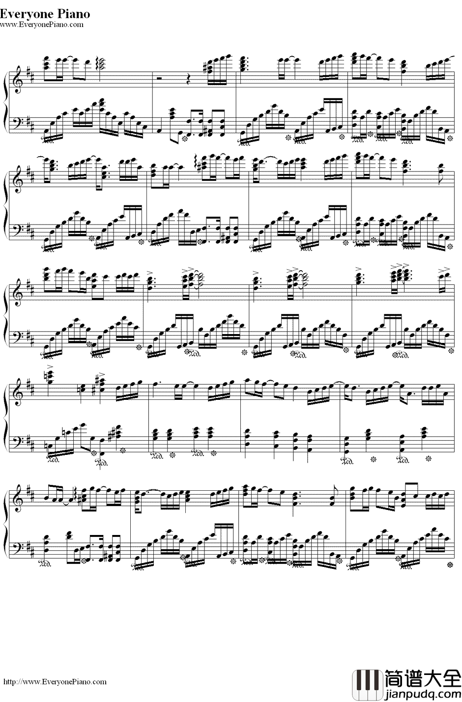 梦醒之后钢琴谱_GARNETCROW__名侦探柯南_ED14