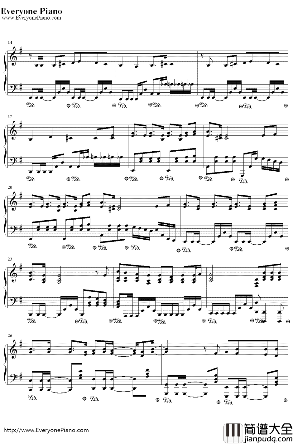 NoThankyou!钢琴谱_放课後ティータイム__K_ON!!_片尾曲