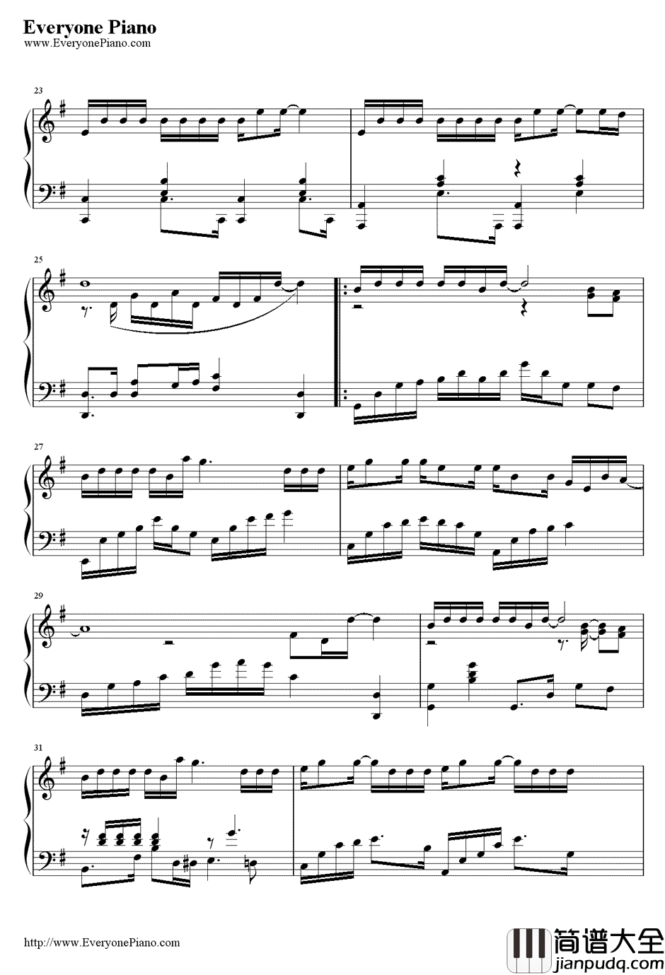 明天我要嫁给你钢琴谱_周华健