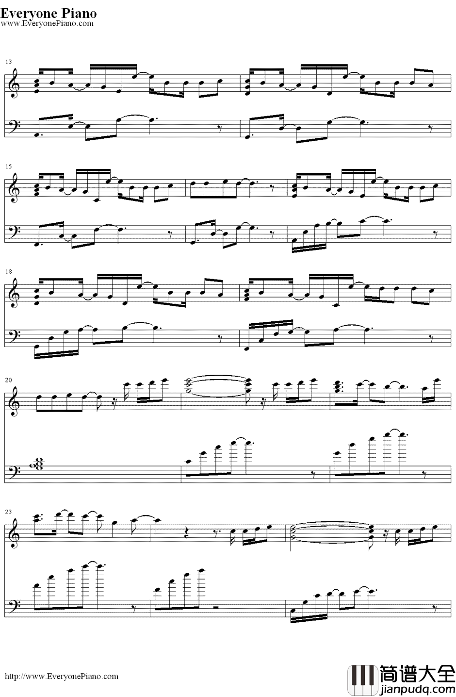 NothingLikeUs钢琴谱_JustinBieber