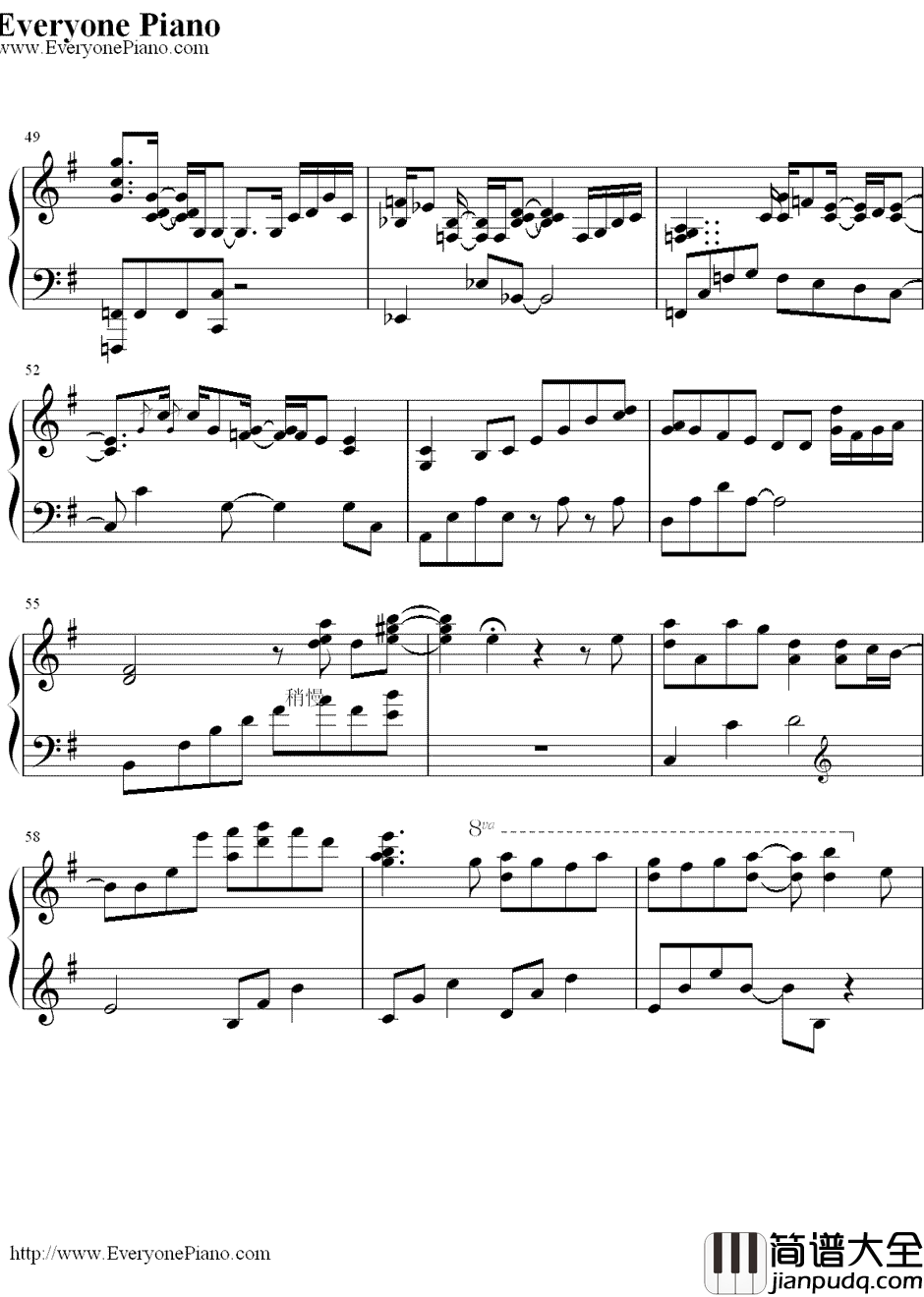 粉雪钢琴谱_Remioromen_日本电视剧_一公升的眼泪_插曲