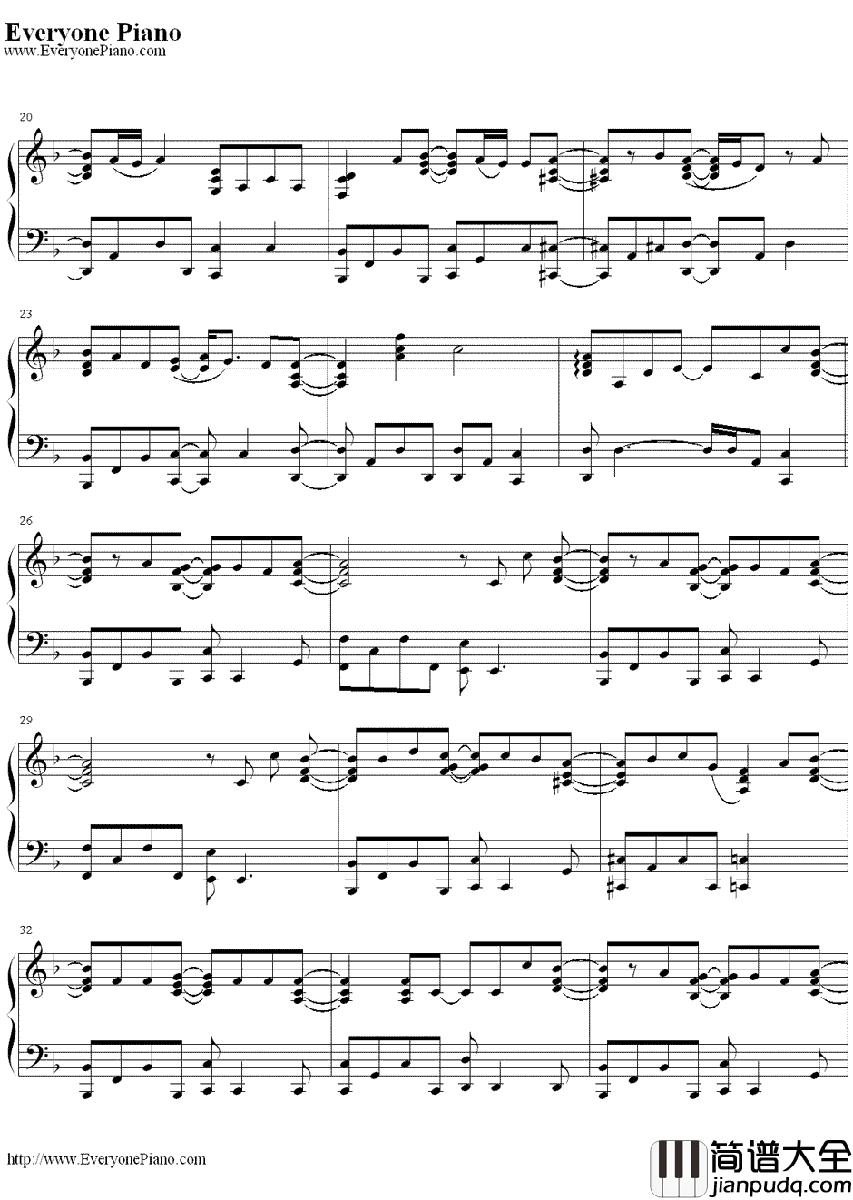 TouchLove钢琴谱_T尹美莱__主君的太阳_OST