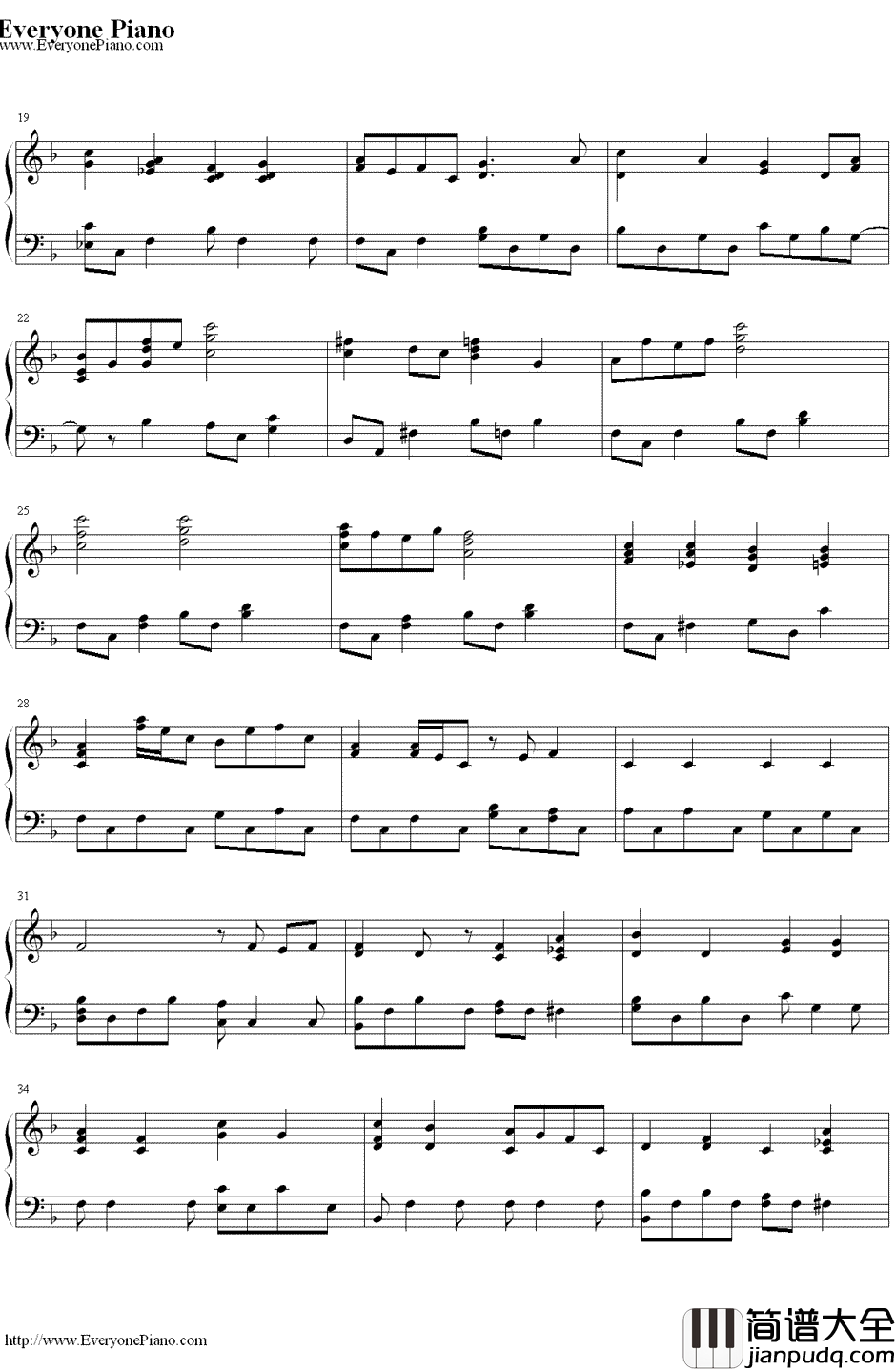 泪光闪闪(涙そうそう)钢琴谱_夏川里美