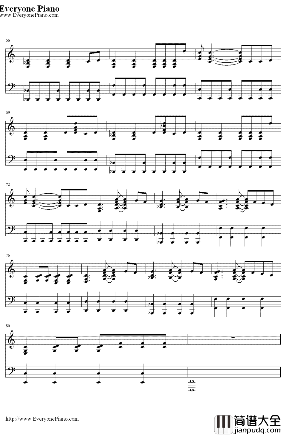 My_Songs_Know_What_You_Did_In_The_Dark钢琴谱_FallOutBoy