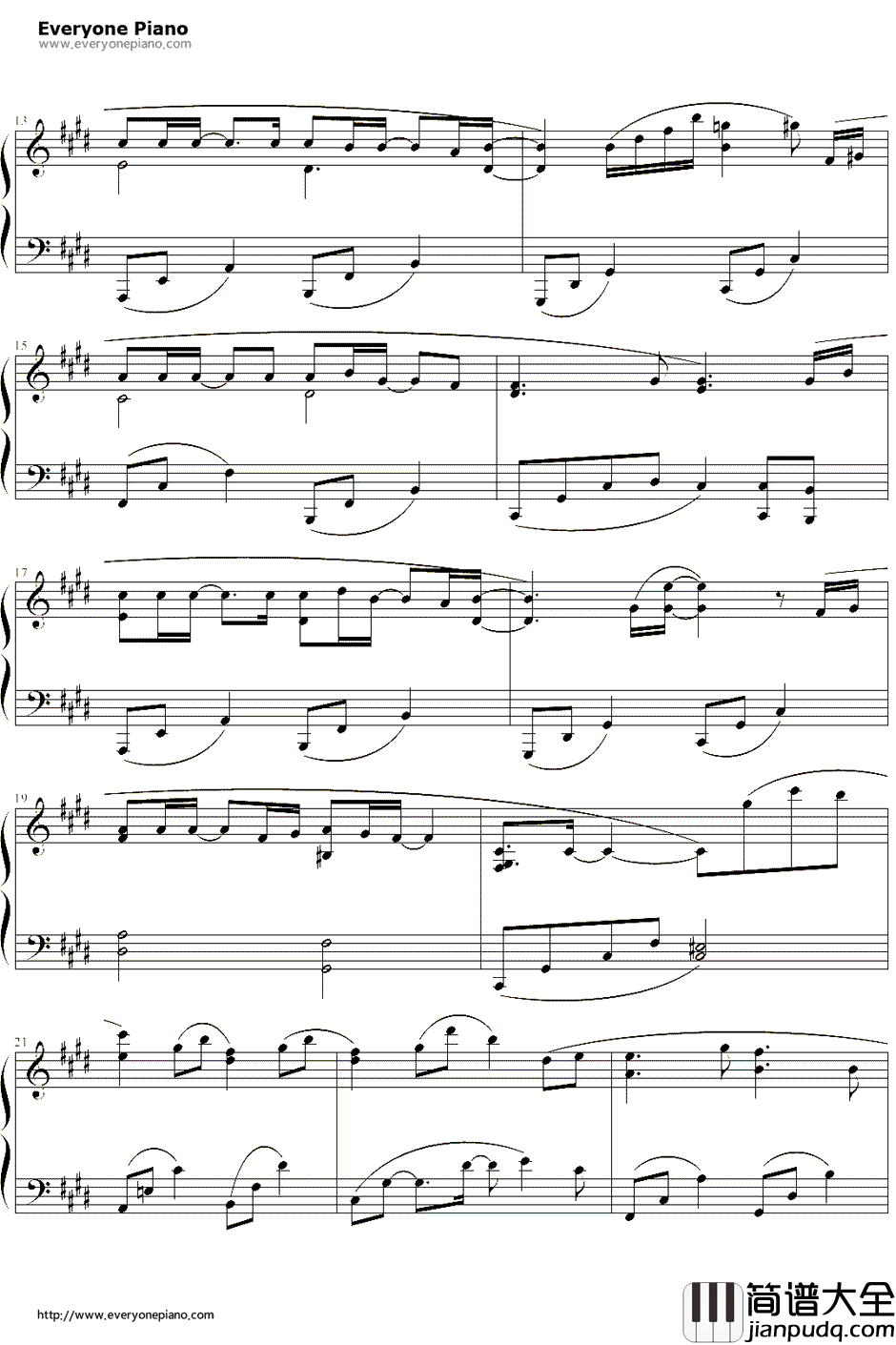 相同天空下不同时间里钢琴谱_珠熙(8Eight)_仁显王后的男人OST