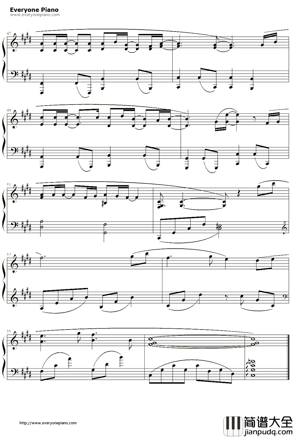 相同天空下不同时间里钢琴谱_珠熙(8Eight)_仁显王后的男人OST