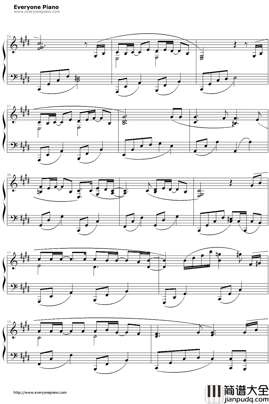 相同天空下不同时间里钢琴谱_珠熙(8Eight)_仁显王后的男人OST