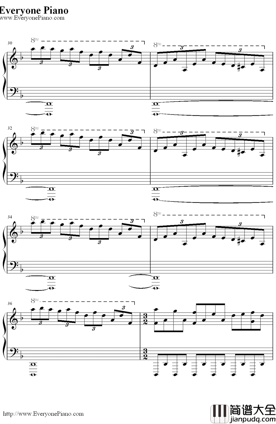 亨德尔的萨拉班德(Handel'sSarabande)钢琴谱_马克西姆MaksimMrvica