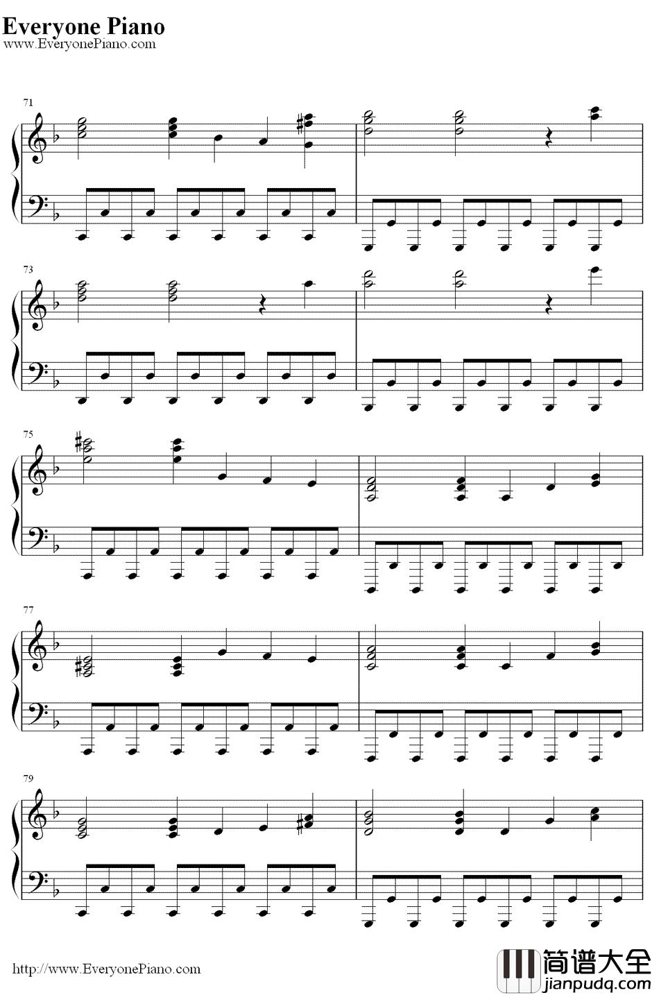 亨德尔的萨拉班德(Handel'sSarabande)钢琴谱_马克西姆MaksimMrvica