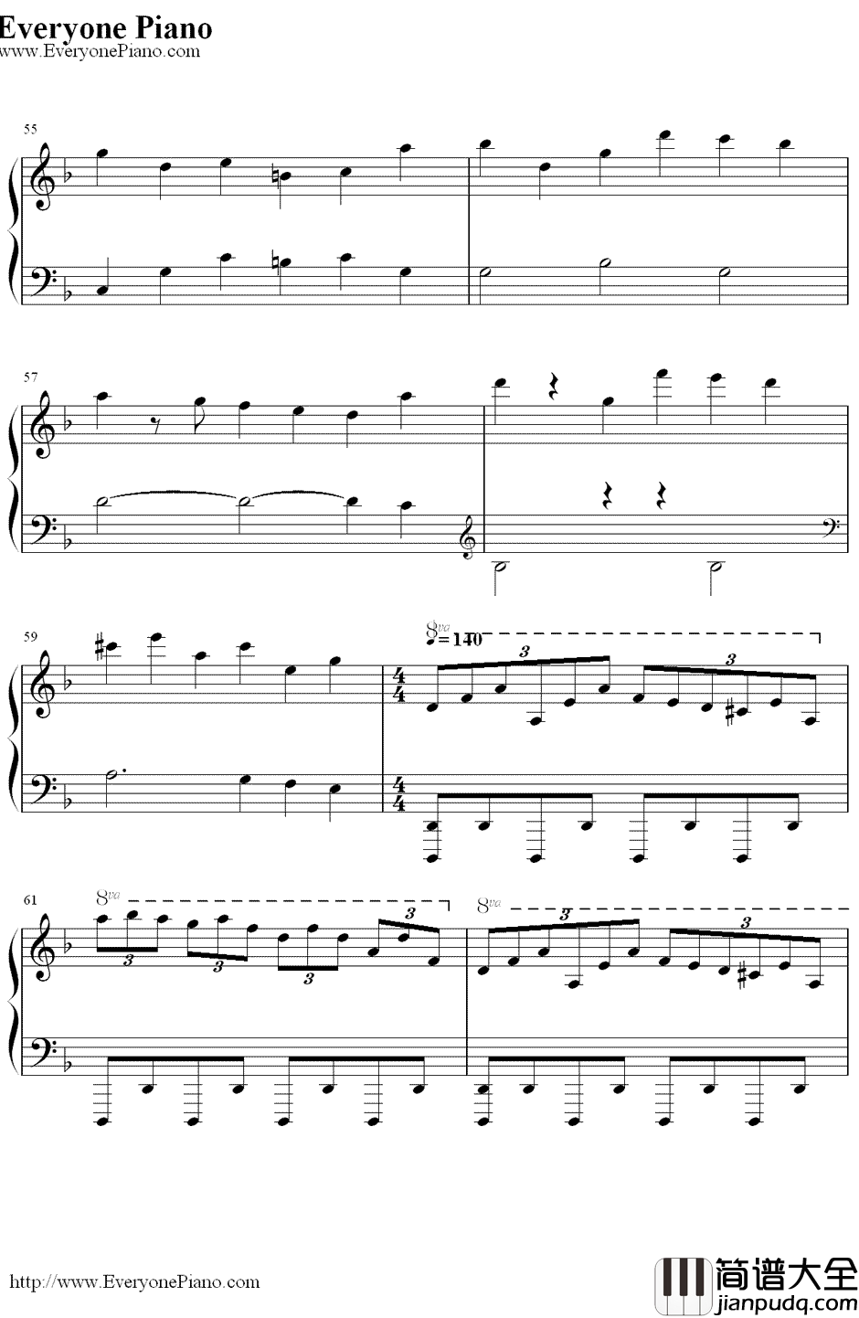 亨德尔的萨拉班德(Handel'sSarabande)钢琴谱_马克西姆MaksimMrvica