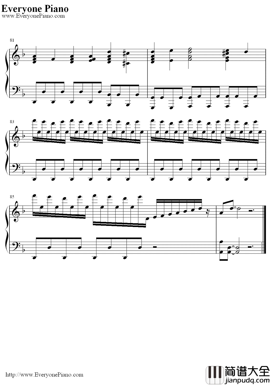 亨德尔的萨拉班德(Handel'sSarabande)钢琴谱_马克西姆MaksimMrvica