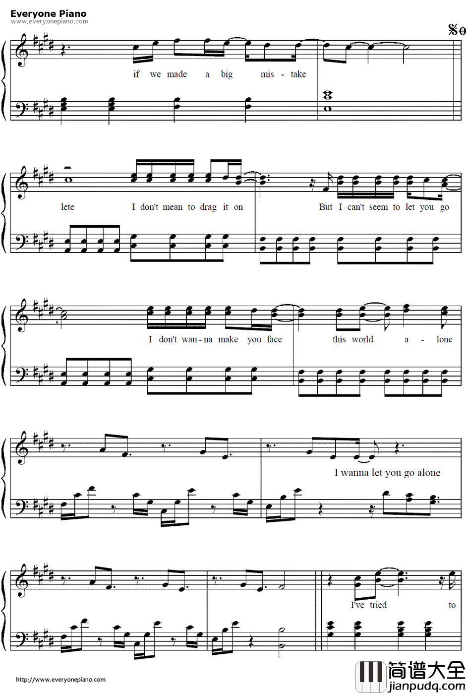 Incomplete钢琴谱_后街男孩(BackstreetBoys)