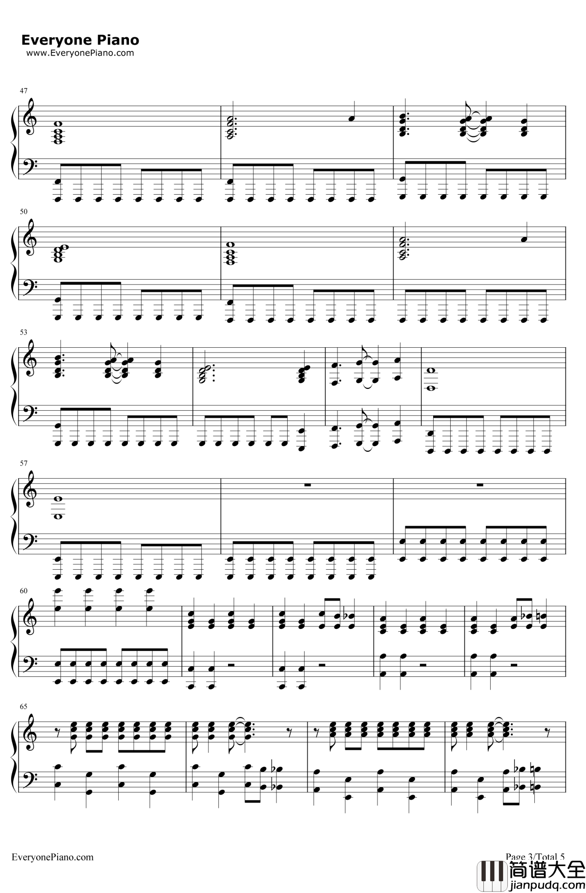 One_Way_Or_Another(TeenageKicks)钢琴谱_OneDirection