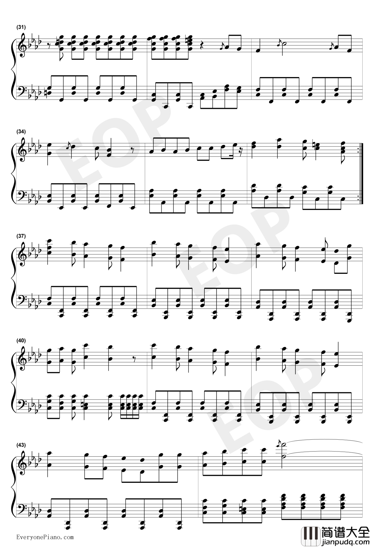 引爆摩天楼插曲钢琴谱_未知_名侦探柯南剧场版