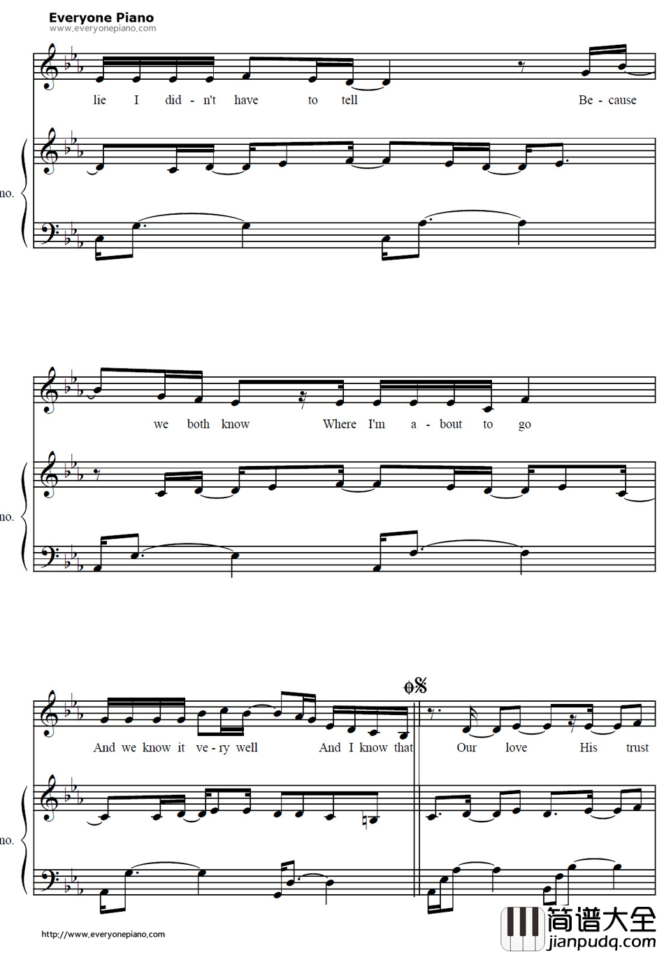 Unfaithful钢琴谱_Rihanna