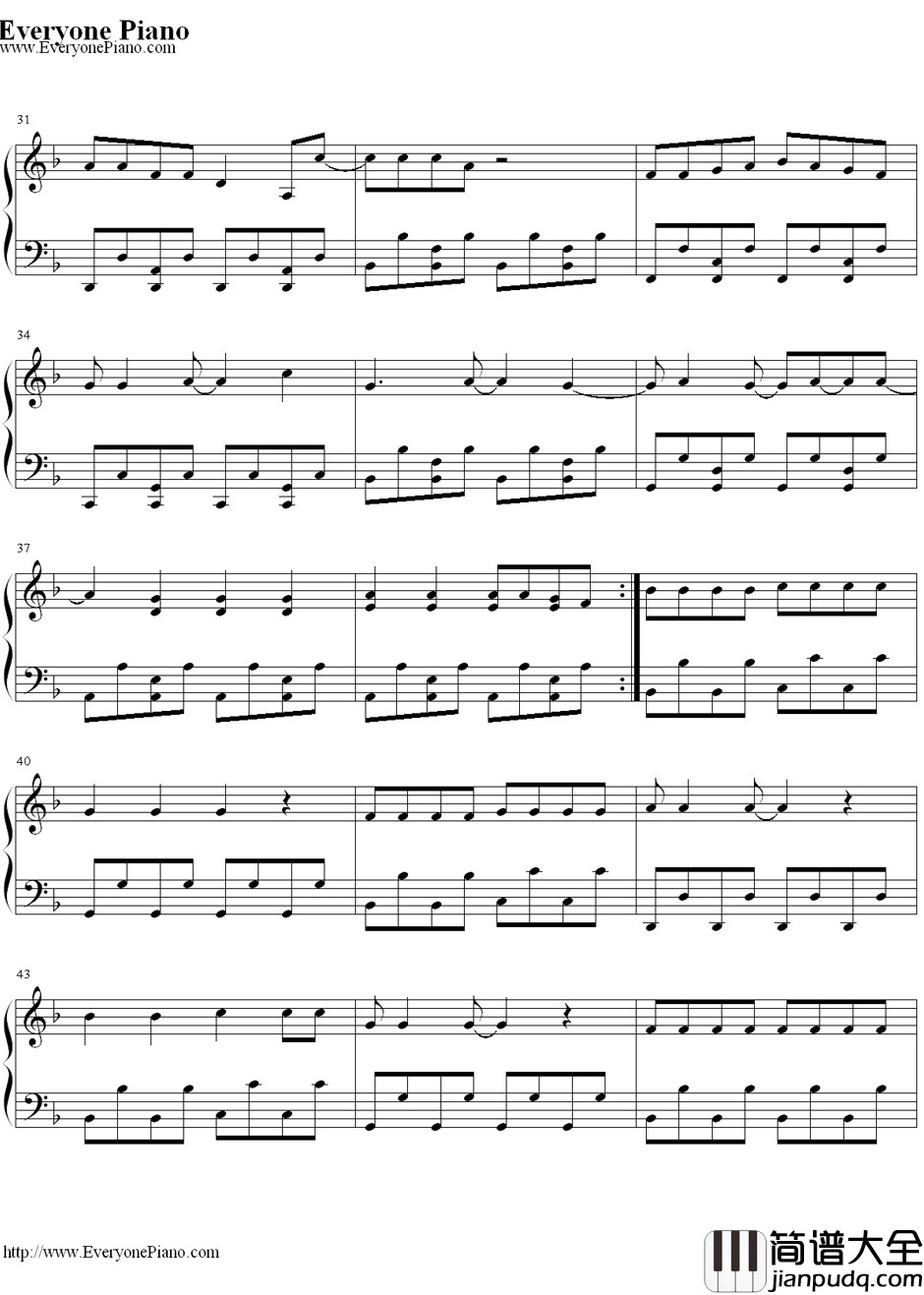 Oh!钢琴谱_少女時代