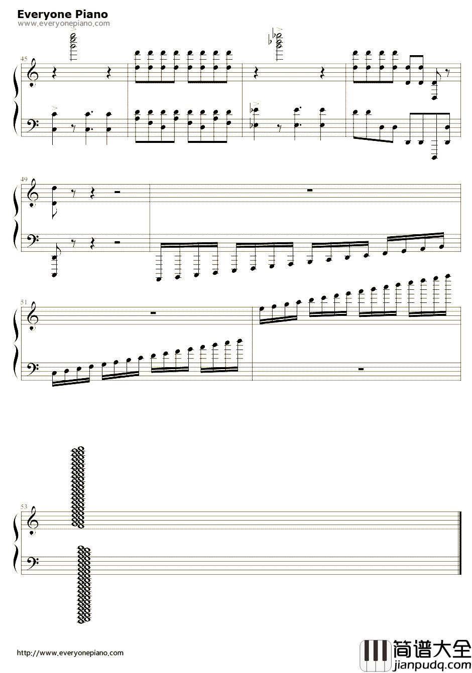 死亡华尔兹简易版钢琴谱_JohnArthurStump_死亡华尔兹简易版