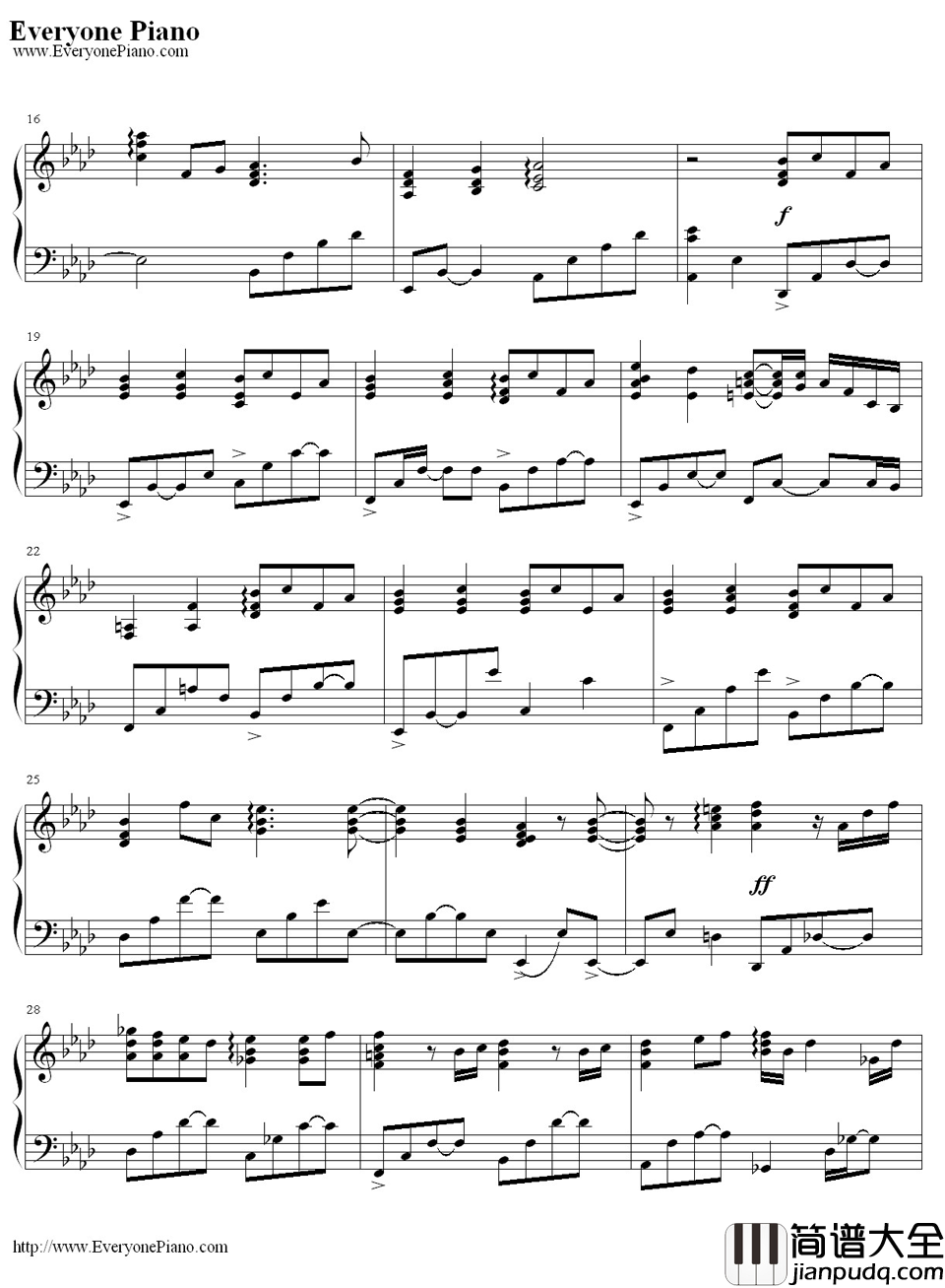 POWDER_SNOW钢琴谱_水树奈奈__WHITEALBUM_插曲