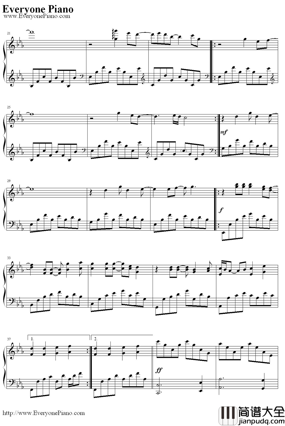 Everytime钢琴谱_布兰妮·斯皮尔斯(BritneySpears)_布兰妮·斯皮尔斯(BritneySpears)