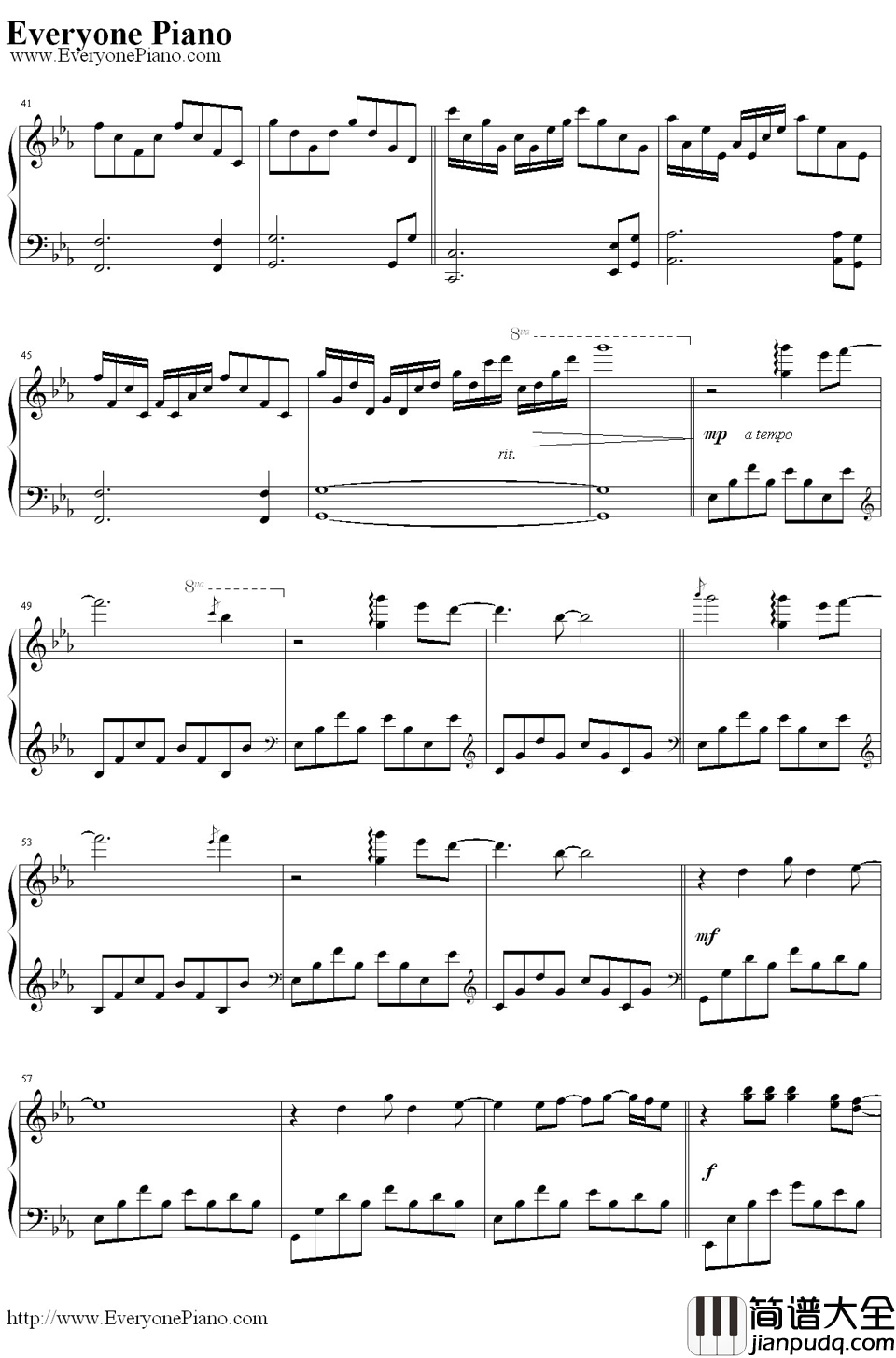 Everytime钢琴谱_布兰妮·斯皮尔斯(BritneySpears)_布兰妮·斯皮尔斯(BritneySpears)