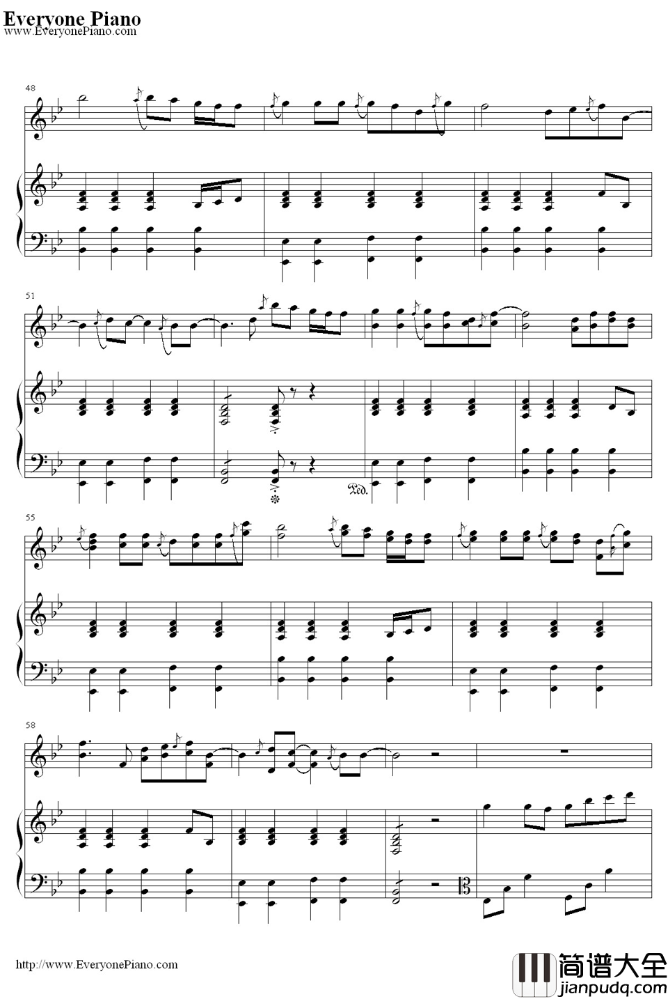 虹之间钢琴谱_金贵晟__爱情公寓4_插曲