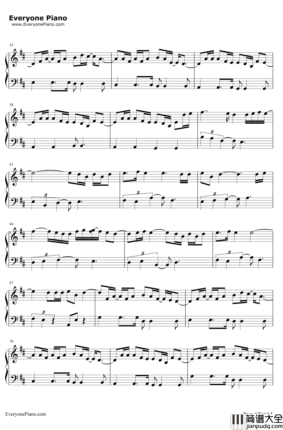 The_Man钢琴谱_AloeBlacc