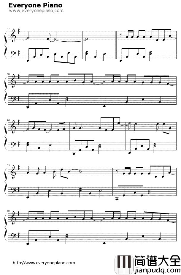 倾尽天下钢琴谱_河图_倾尽天下