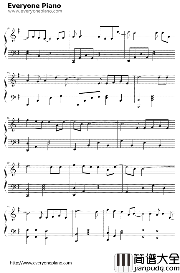 倾尽天下钢琴谱_河图_倾尽天下