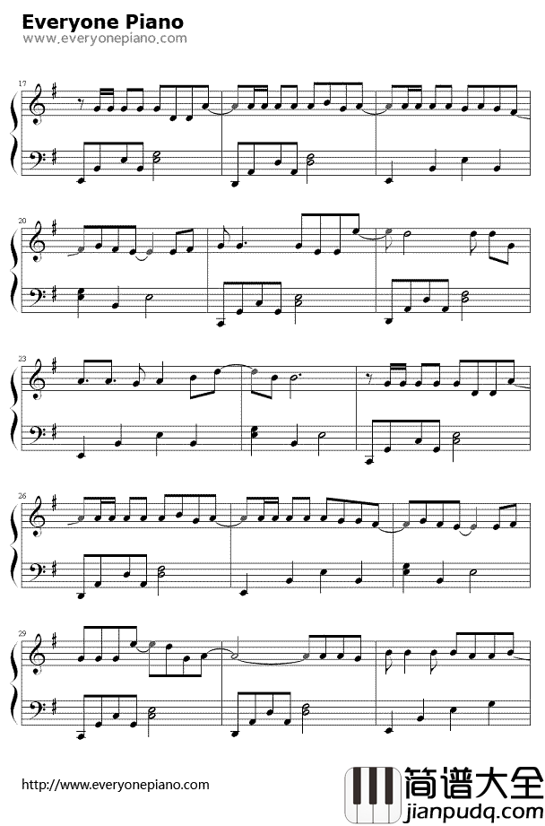 倾尽天下钢琴谱_河图_倾尽天下