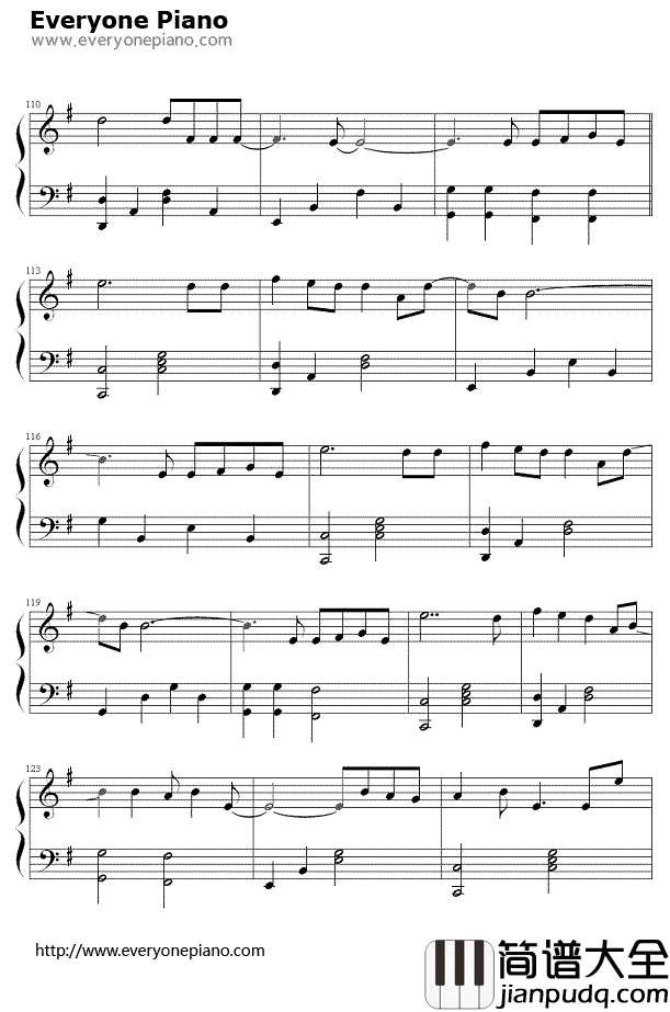 倾尽天下钢琴谱_河图_倾尽天下