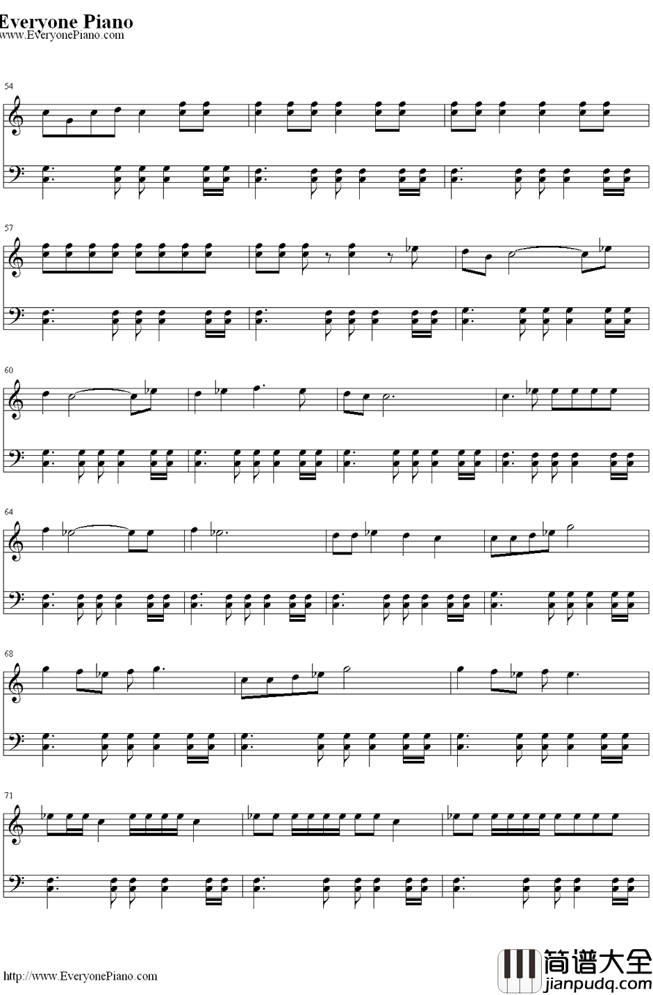 Bottoms_Up钢琴谱_TreySongz&NickiMinaj