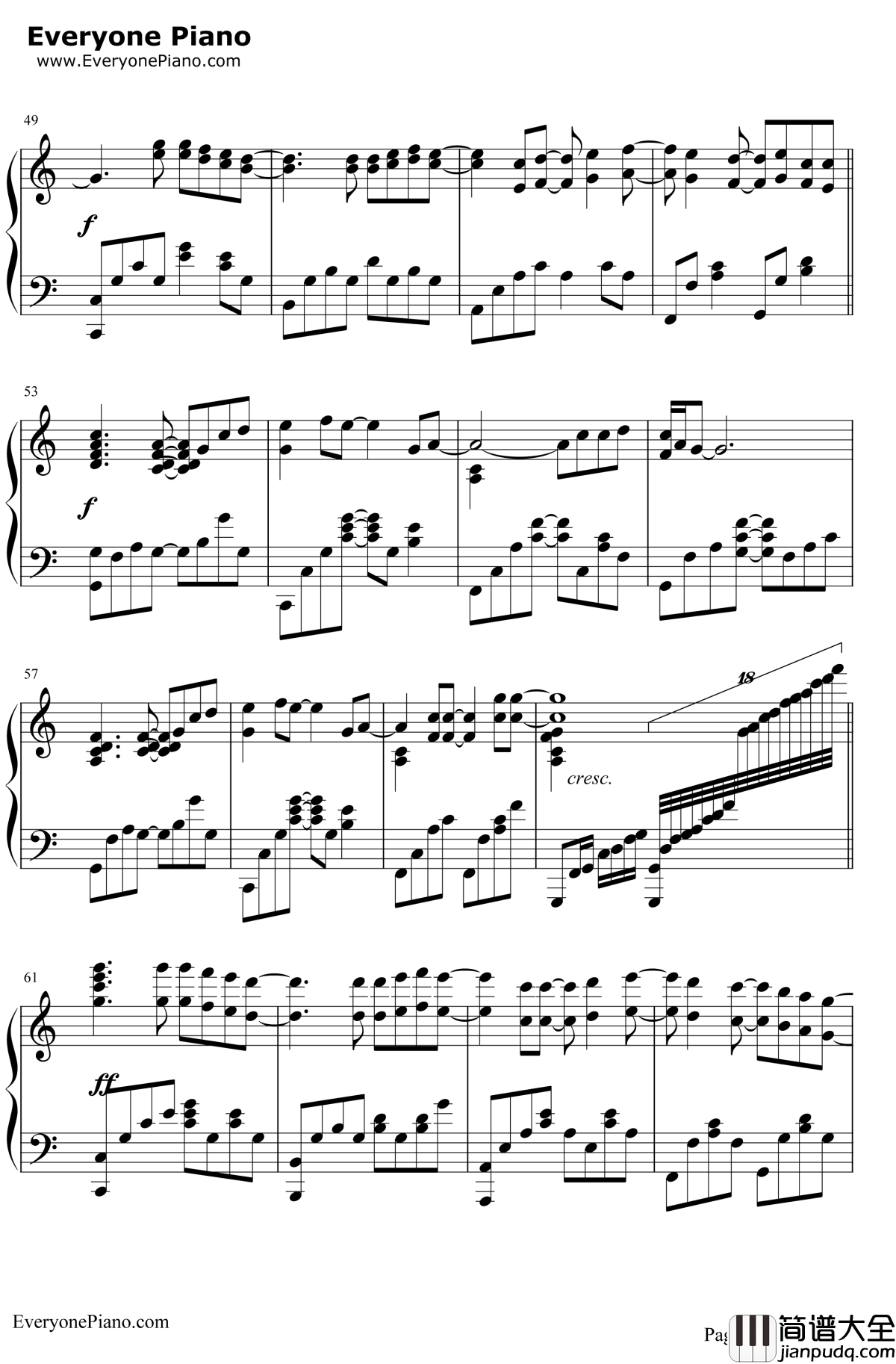 此情可待钢琴谱_RichardMarx_Right_Here_Waiting