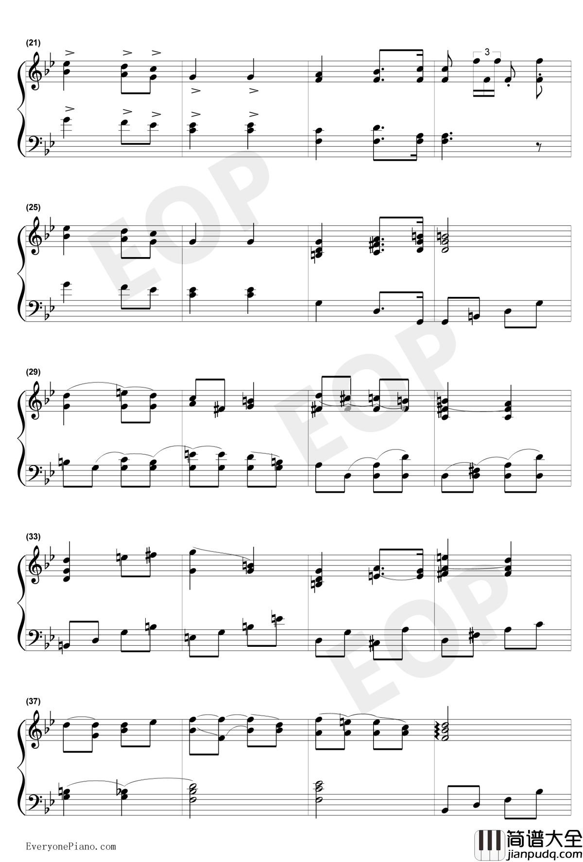 婚礼进行曲钢琴谱_瓦格纳WilhelmRichardWagner_选自歌剧罗恩格林