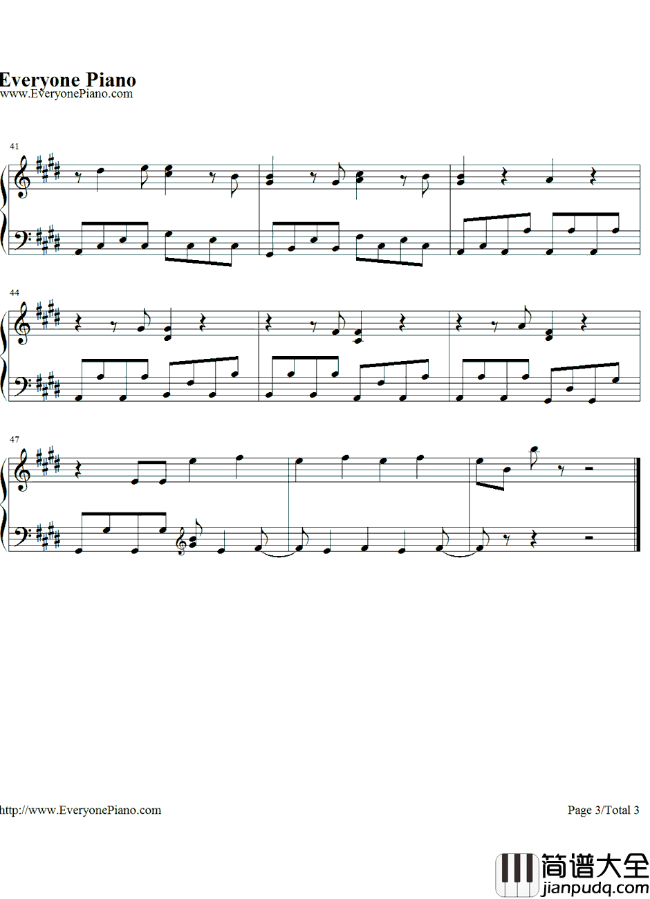 青い栞钢琴谱_GalileoGalilei_我们仍未知道那天所看见的花的名字OP