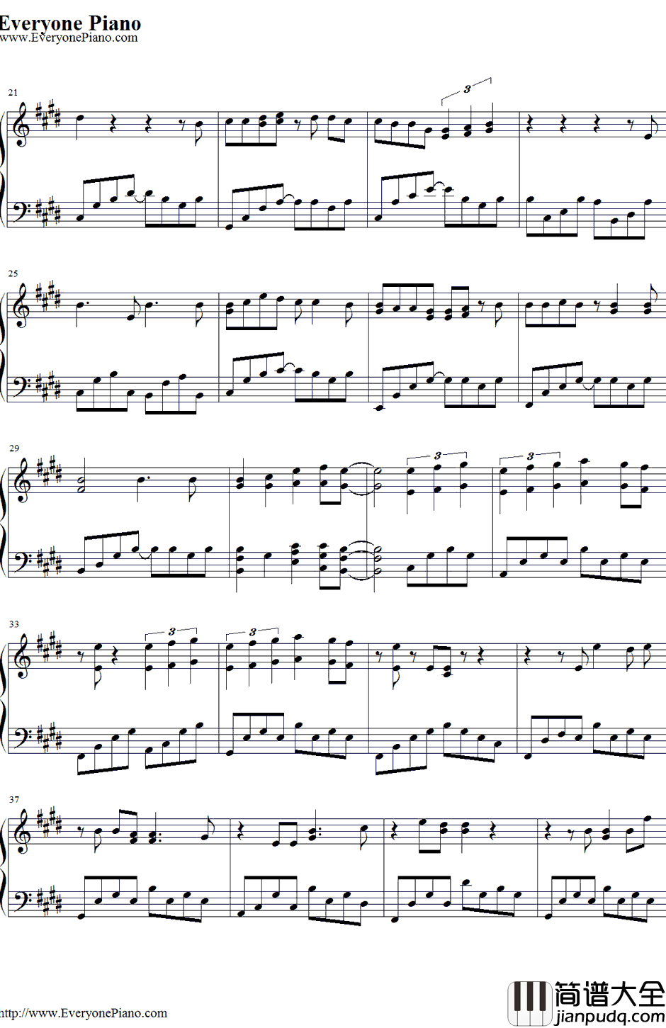 青い栞钢琴谱_GalileoGalilei_我们仍未知道那天所看见的花的名字OP