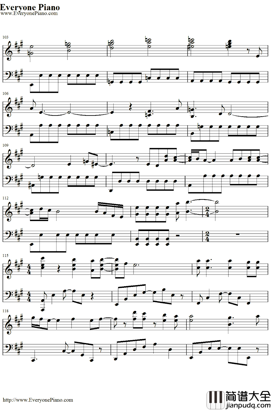 To_Love_You_More钢琴谱_CelineDion_恋人よ〔恋人啊！〕主题曲