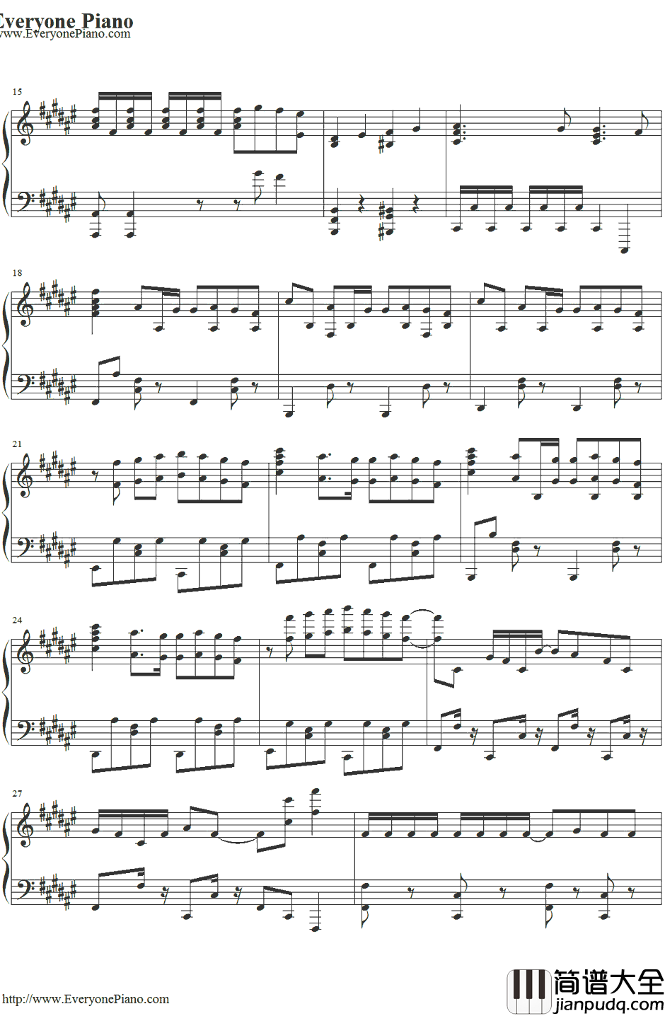 まっしろわーるど钢琴谱_みかくにんぐッ！_未确认进行式ED