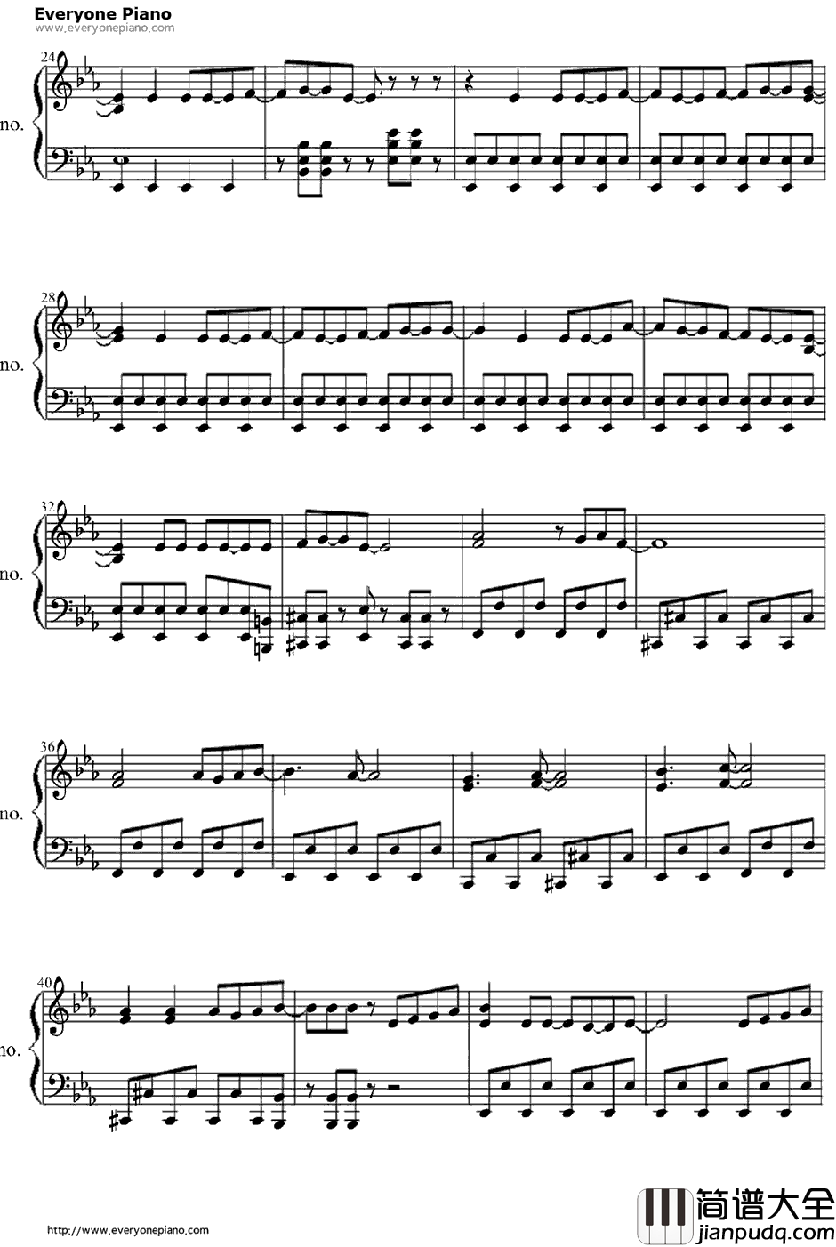 ハートの确率钢琴谱_bluedrops_「そらのおとしもの」OP