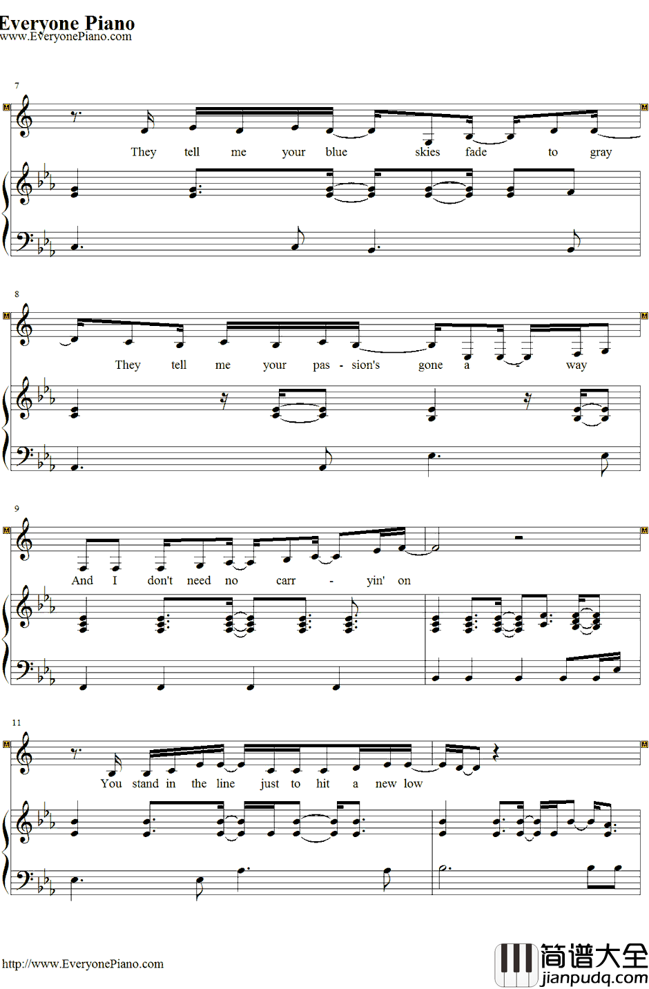 Bad_Day钢琴谱_DanielPowter