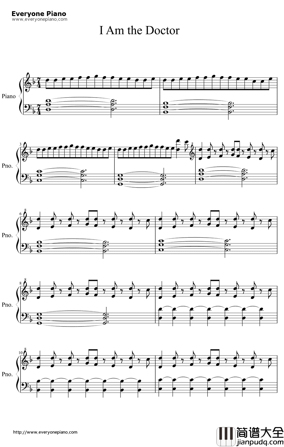 I_Am_The_Doctor钢琴谱_MurrayGold_神秘博士（DoctorWho）原声