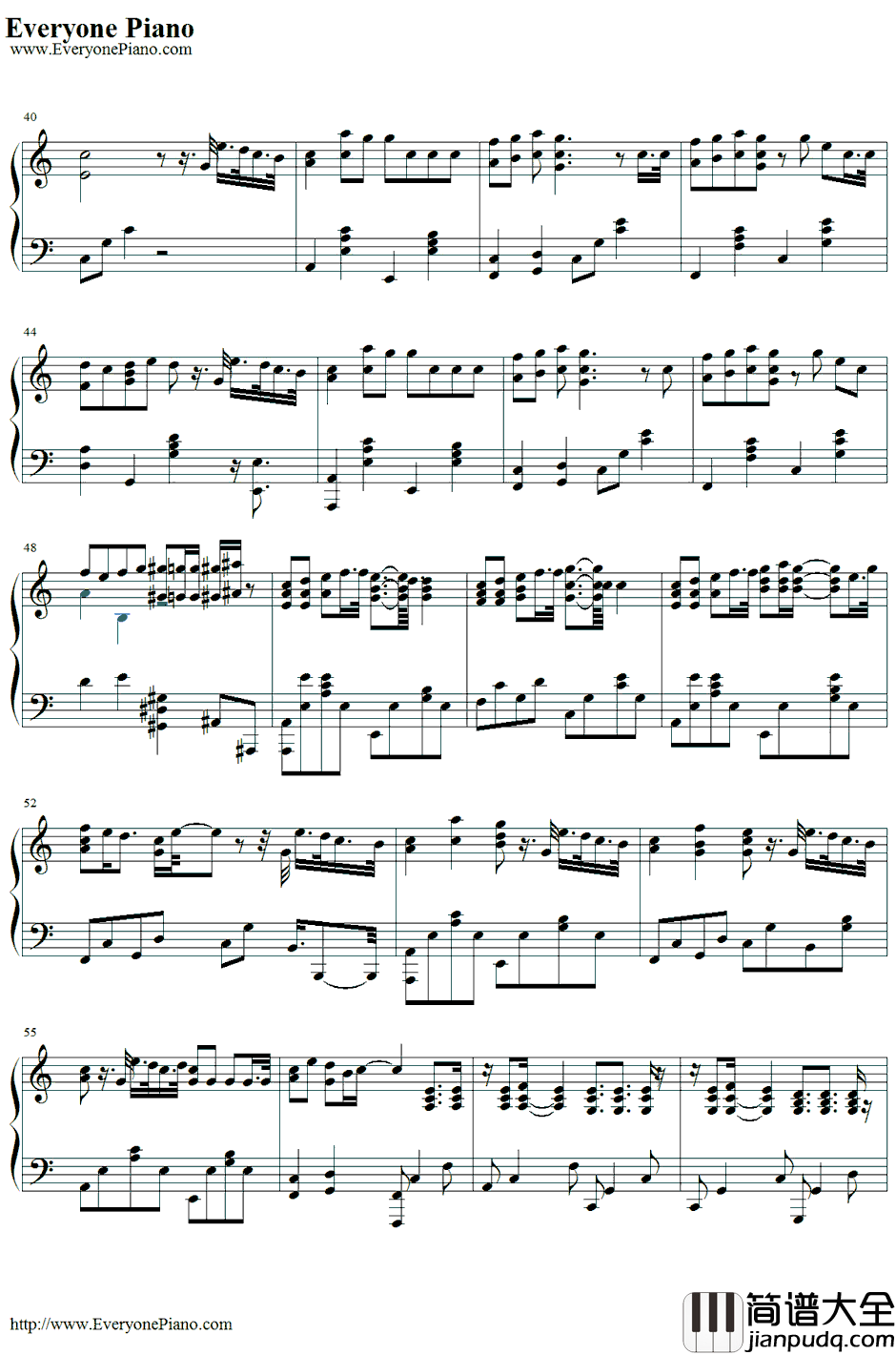 キセキ钢琴谱_GREEEEN_奇迹