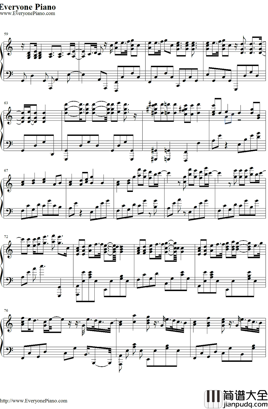 キセキ钢琴谱_GREEEEN_奇迹