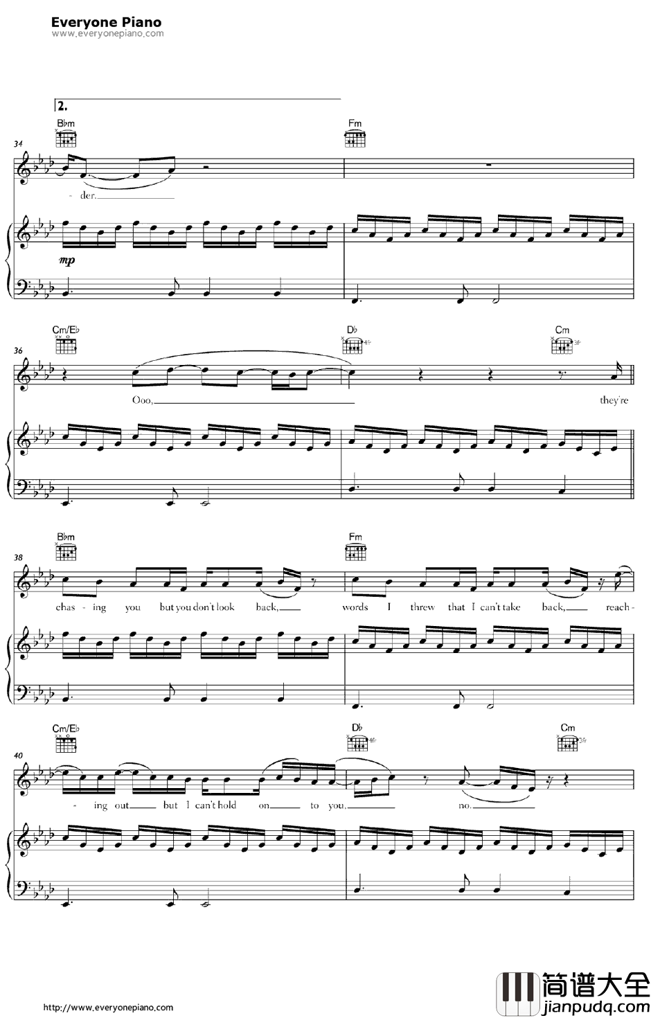 Under钢琴谱_AlexHepburn