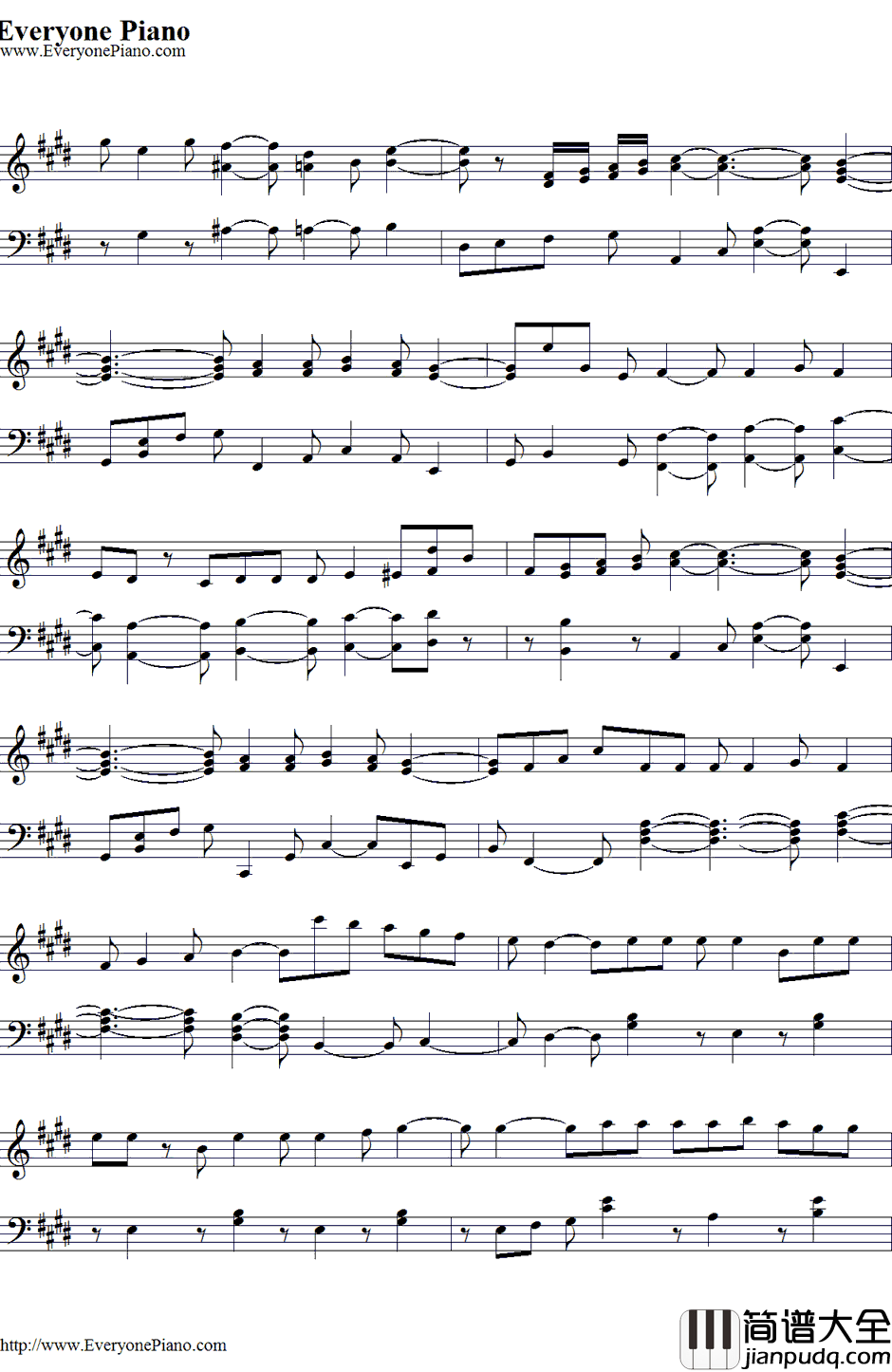 まわる地球ロンド钢琴谱_浪川大辅 _ヘタリアTheBeautifulWorld主題歌