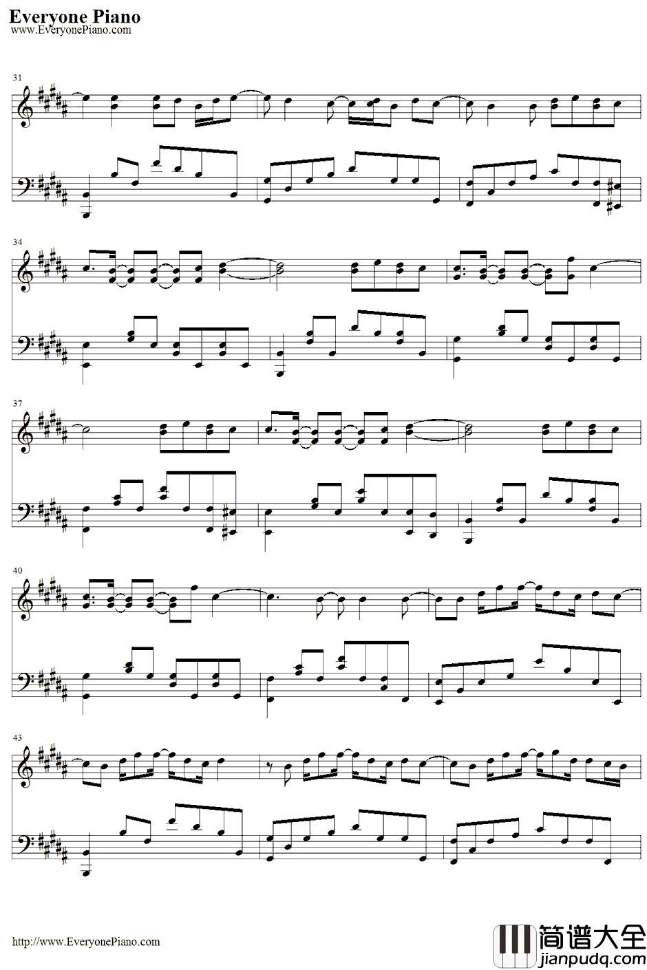 Payphone钢琴谱_Maroon5ft.WizKhalifa